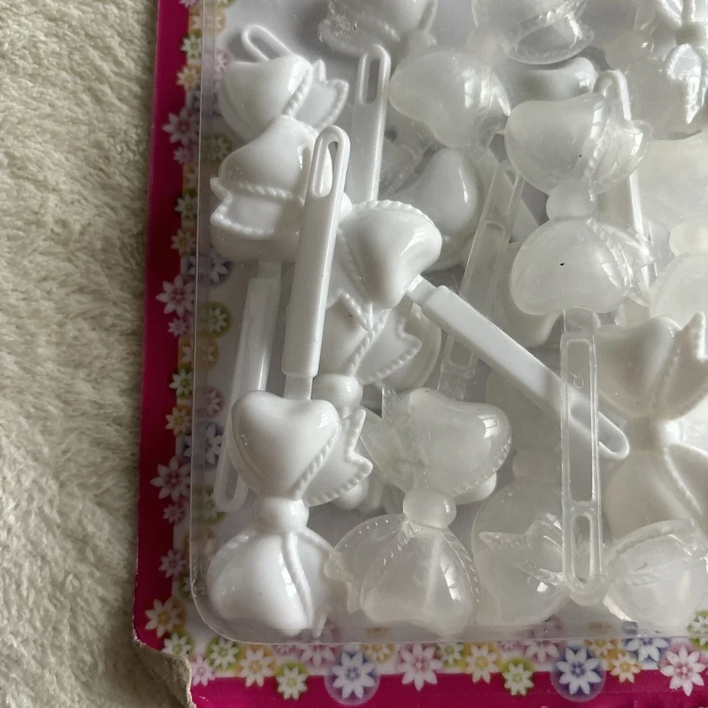 NWT Kids Bow Hair White Clear New Tara Vintage Barrettes Coquette‎ Clips 18 Pack